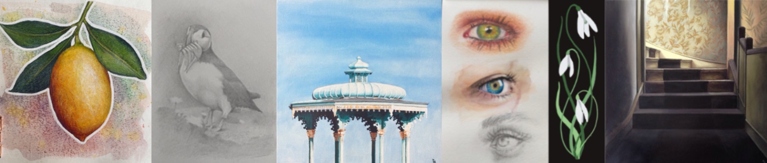 various paintings and drawings